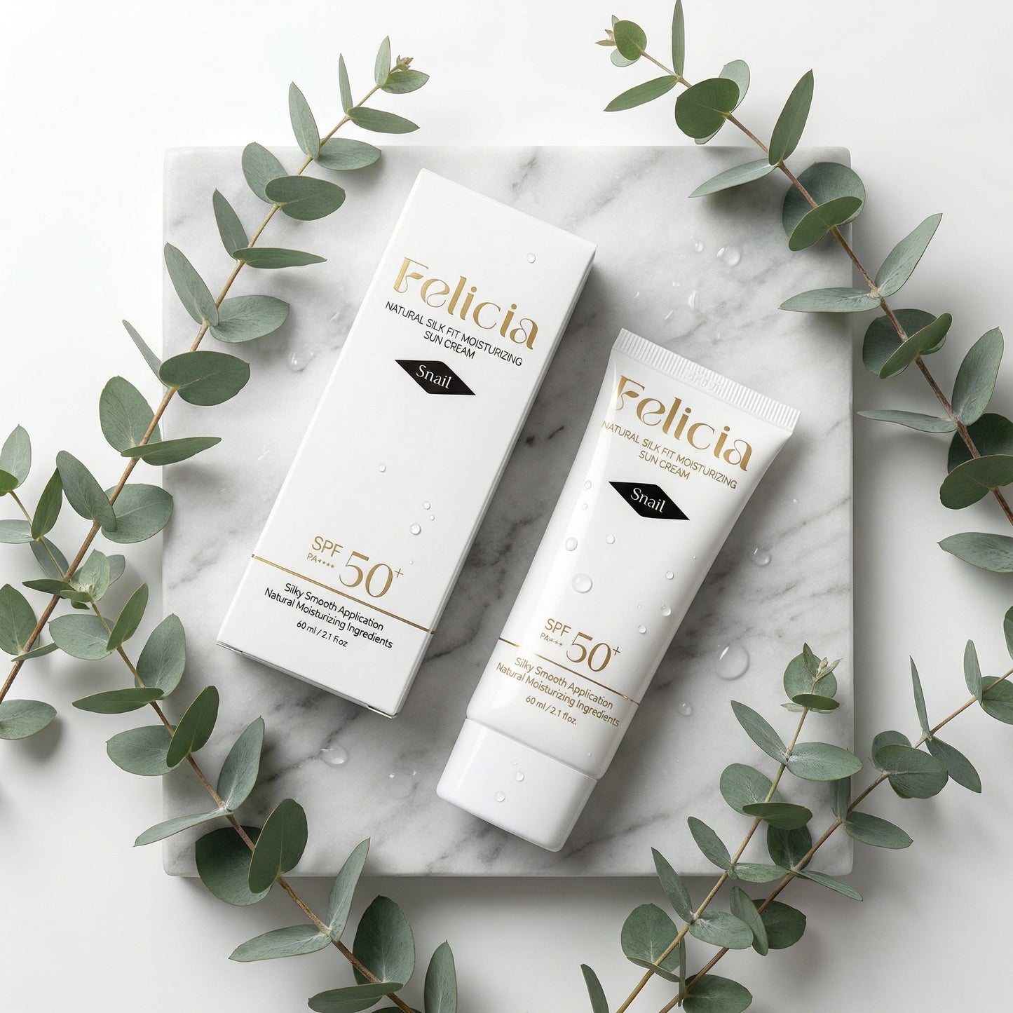 Natural Silk Fit Moisturizing Snail Sun Cream