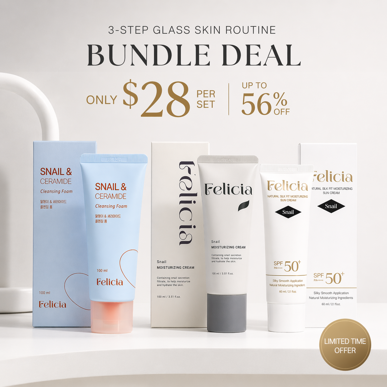 [56% OFF] Korean 'Glass Skin' Daily Routine Set